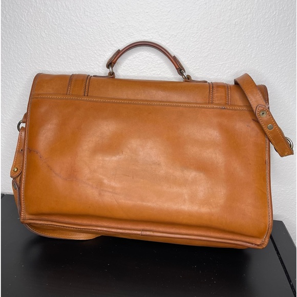 Vintage Genuine Leather Briefcase - Laptop Bag - Satchel - Made in USA - Picture 2 of 14